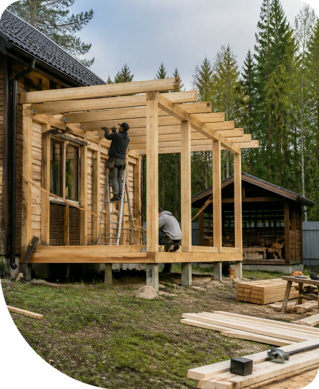 Строительство пристроек и построек на участке в Рассказове